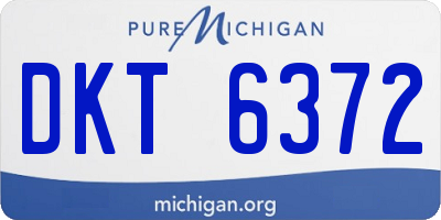 MI license plate DKT6372