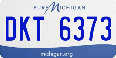MI license plate DKT6373