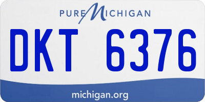 MI license plate DKT6376