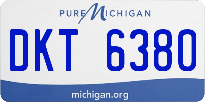 MI license plate DKT6380
