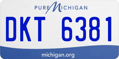 MI license plate DKT6381