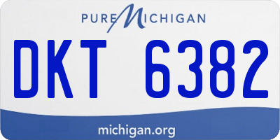 MI license plate DKT6382