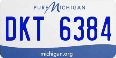 MI license plate DKT6384