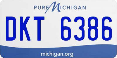 MI license plate DKT6386