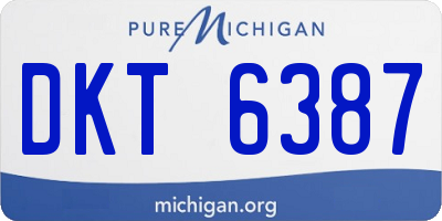 MI license plate DKT6387