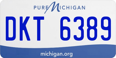 MI license plate DKT6389