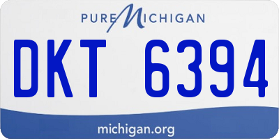 MI license plate DKT6394