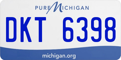 MI license plate DKT6398