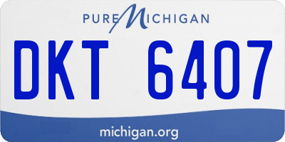 MI license plate DKT6407