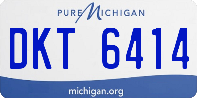 MI license plate DKT6414