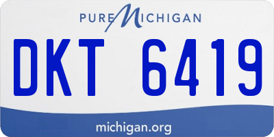 MI license plate DKT6419