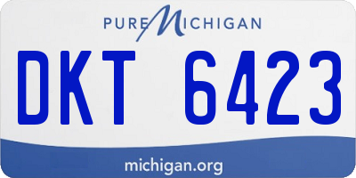 MI license plate DKT6423