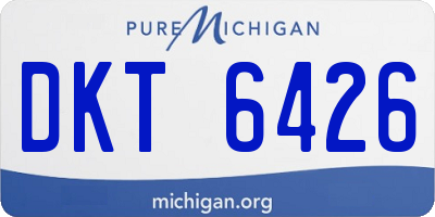 MI license plate DKT6426