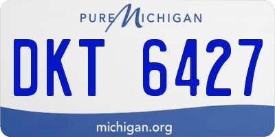 MI license plate DKT6427