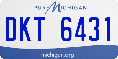 MI license plate DKT6431
