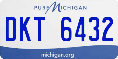 MI license plate DKT6432