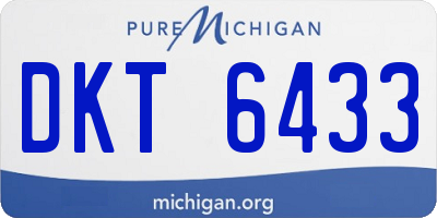 MI license plate DKT6433