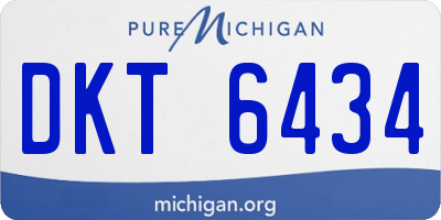 MI license plate DKT6434