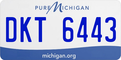 MI license plate DKT6443
