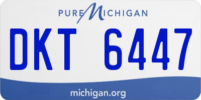 MI license plate DKT6447