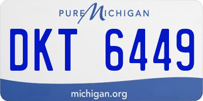MI license plate DKT6449