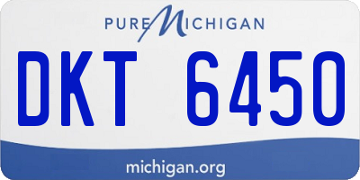 MI license plate DKT6450