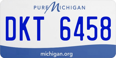 MI license plate DKT6458
