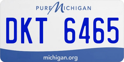 MI license plate DKT6465