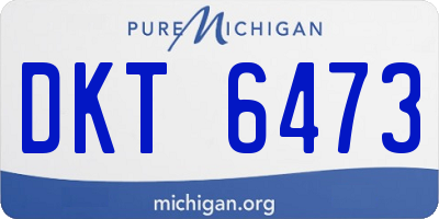 MI license plate DKT6473