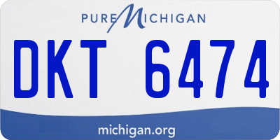 MI license plate DKT6474