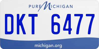 MI license plate DKT6477