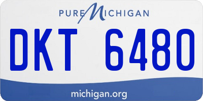 MI license plate DKT6480