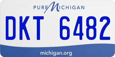 MI license plate DKT6482