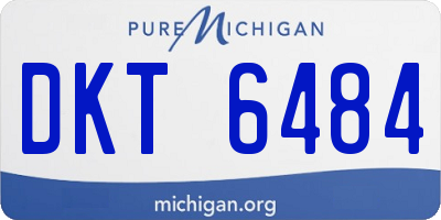 MI license plate DKT6484