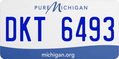 MI license plate DKT6493
