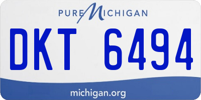 MI license plate DKT6494