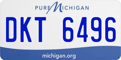 MI license plate DKT6496