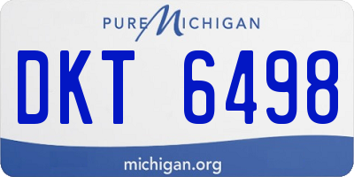 MI license plate DKT6498
