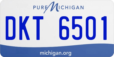 MI license plate DKT6501