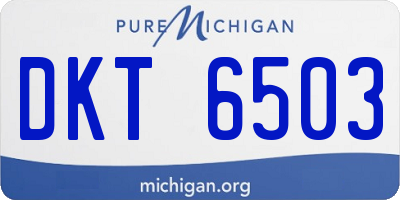 MI license plate DKT6503