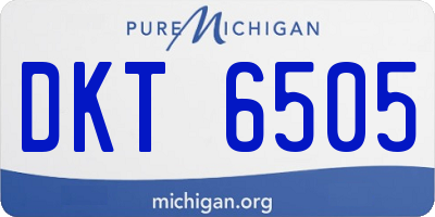MI license plate DKT6505