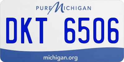 MI license plate DKT6506