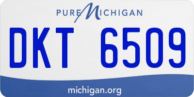 MI license plate DKT6509