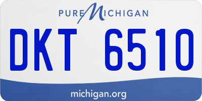 MI license plate DKT6510