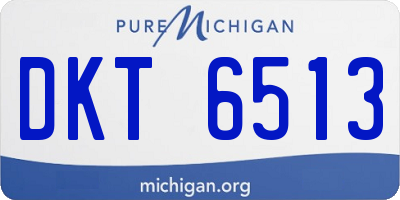 MI license plate DKT6513
