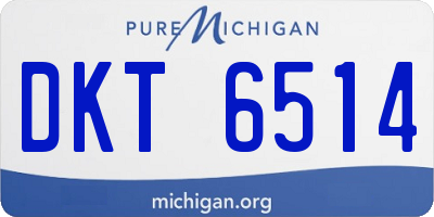 MI license plate DKT6514