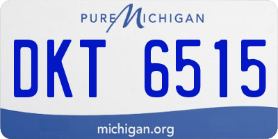 MI license plate DKT6515