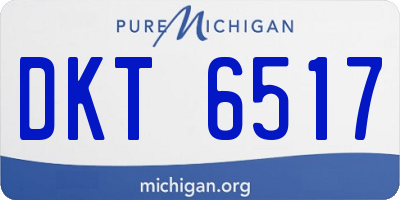 MI license plate DKT6517