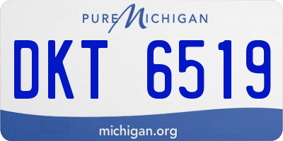 MI license plate DKT6519
