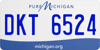 MI license plate DKT6524